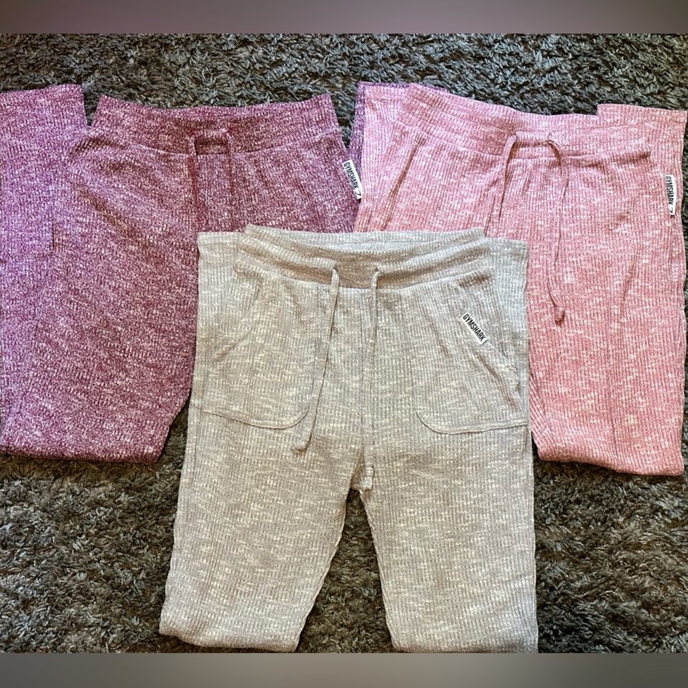 Three Pairs Gymshark Slounge Leggings